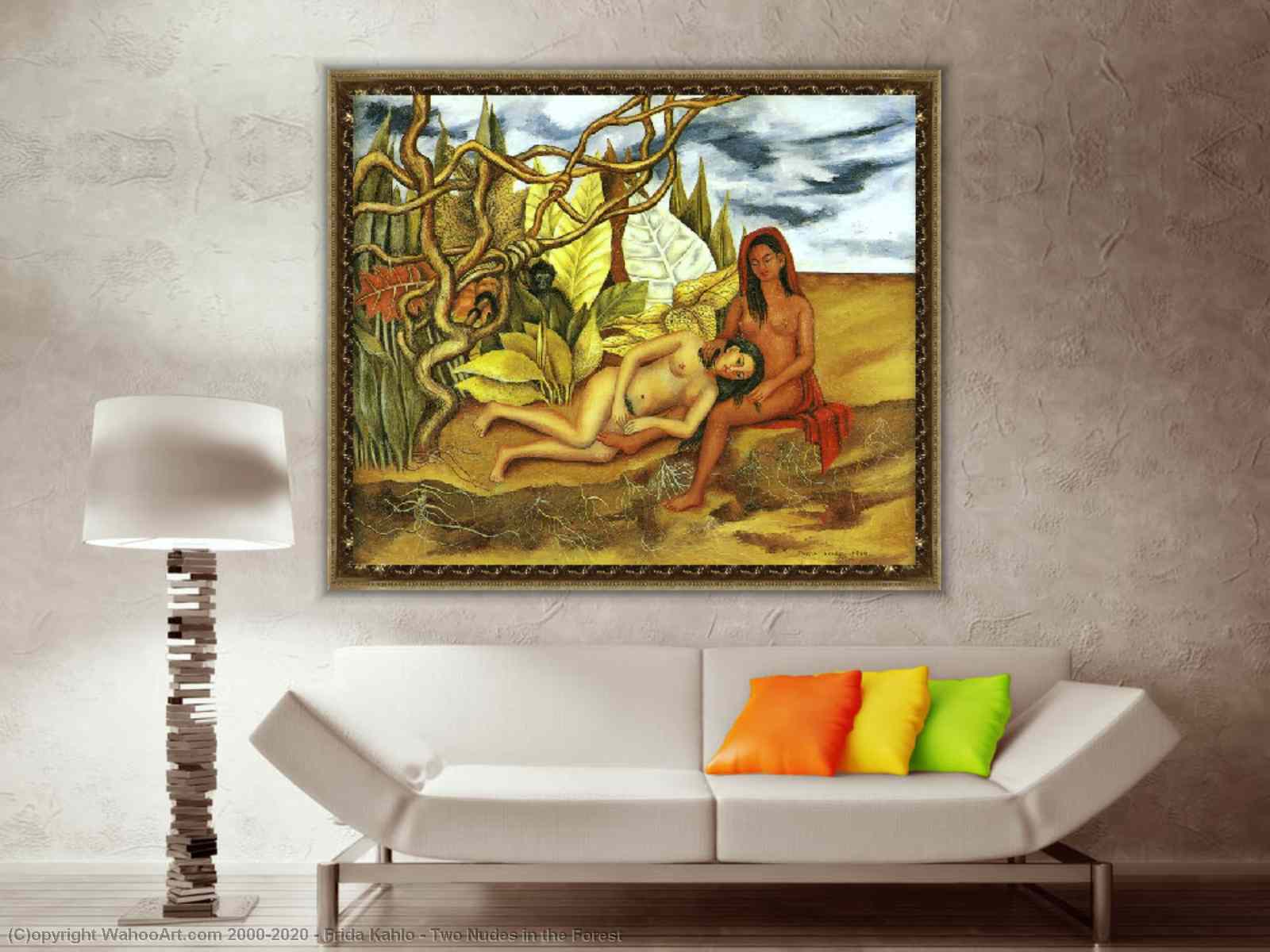 Deux Nudes dans la Forêt de Frida Kahlo | AllPaintingsStore.com