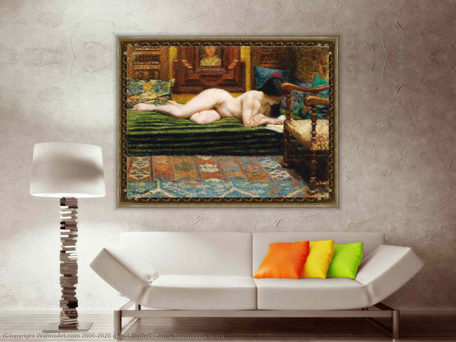 Jeune femme nue lisant by Paul Sieffert | AllPaintingsStore.com